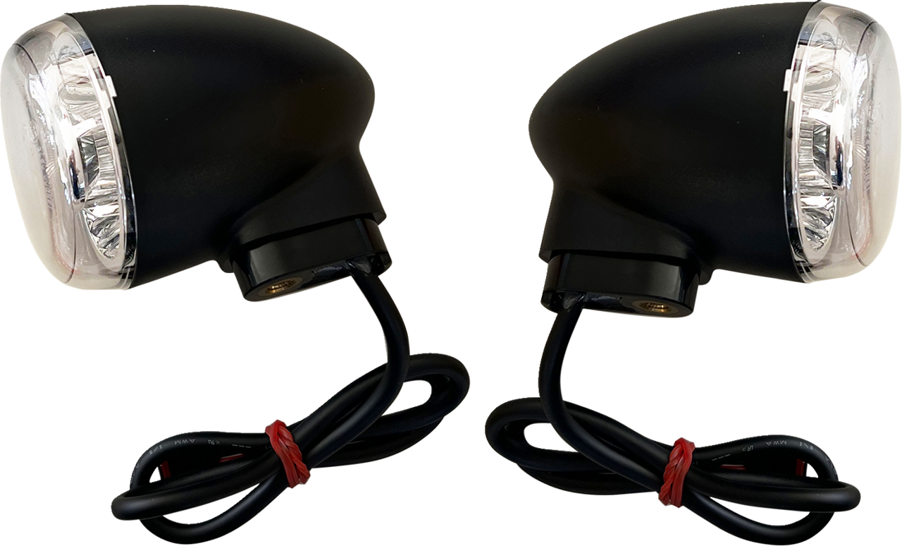 Drag Specialties Turn Signal - Rear - Clear/Amber - Black