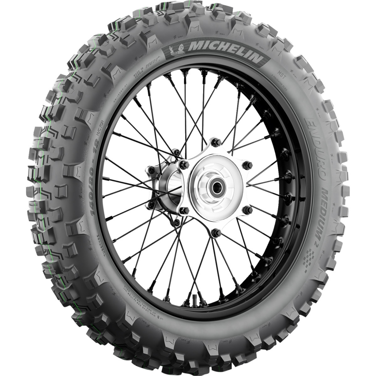 Michelin #68438 - Tire - Enduro Medium 2 - Rear - 120/90-18 - 65M