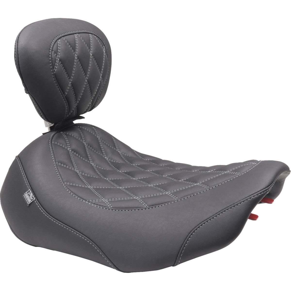 Mustang #89503GM - Wide Tripper™ Seat - Solo - Gun Metal Stitching - FLT/FLH '23-'25