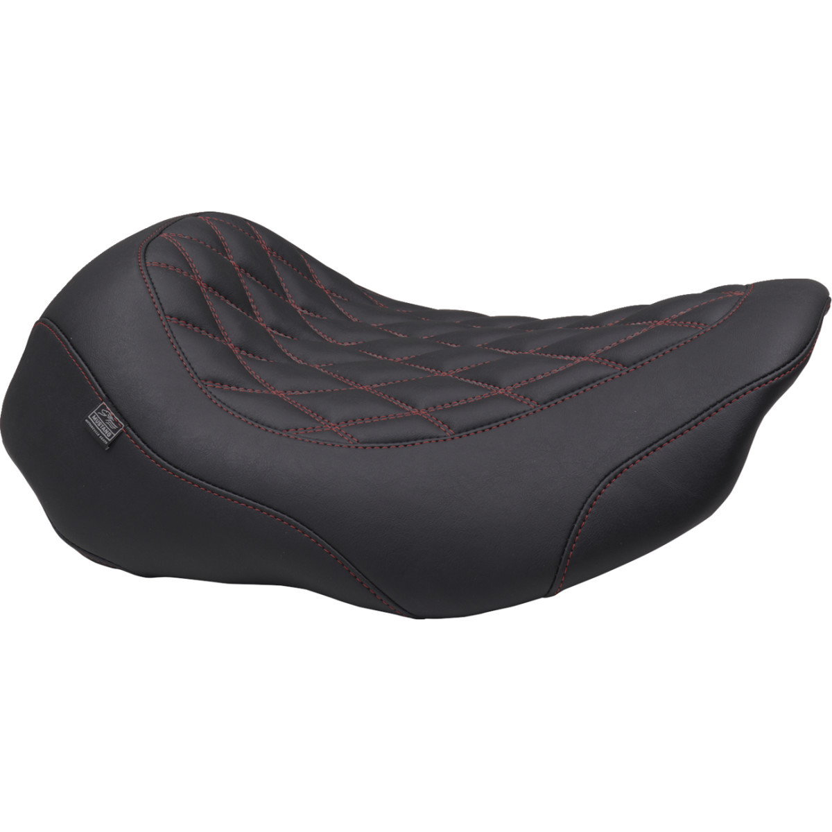 Mustang #88503DC - Wide Tripper™ Seat - Solo - Dark Cherry Stitching - FLT/FLH '23-'25
