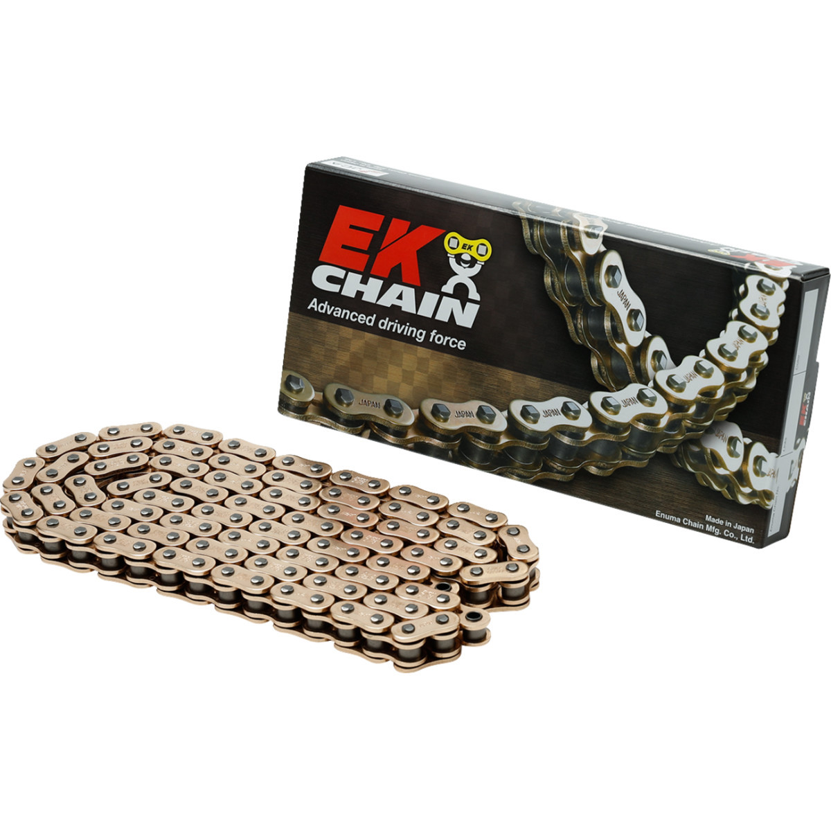 EK #520ZVX3-120G - 520 ZVX3 - Sportbike Chain - 120 Links - Gold