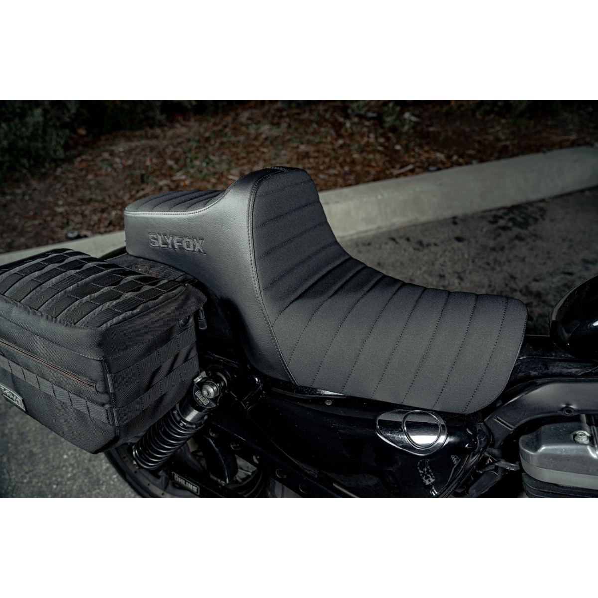 Slyfox #4709A-SlyFox - High Noon Seat - Vinyl - Classic Stitch - Black Logo - Black Stitch - XL '04-'22