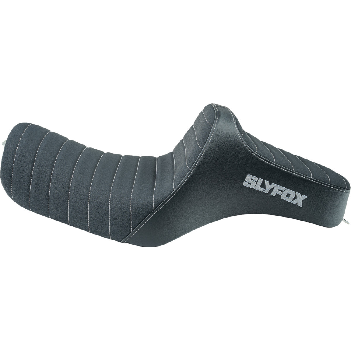 Slyfox #4709B-SlyFox - High Noon Seat - Vinyl - Classic Stitch - Silver Logo - Silver Stitch - XL '04-'22