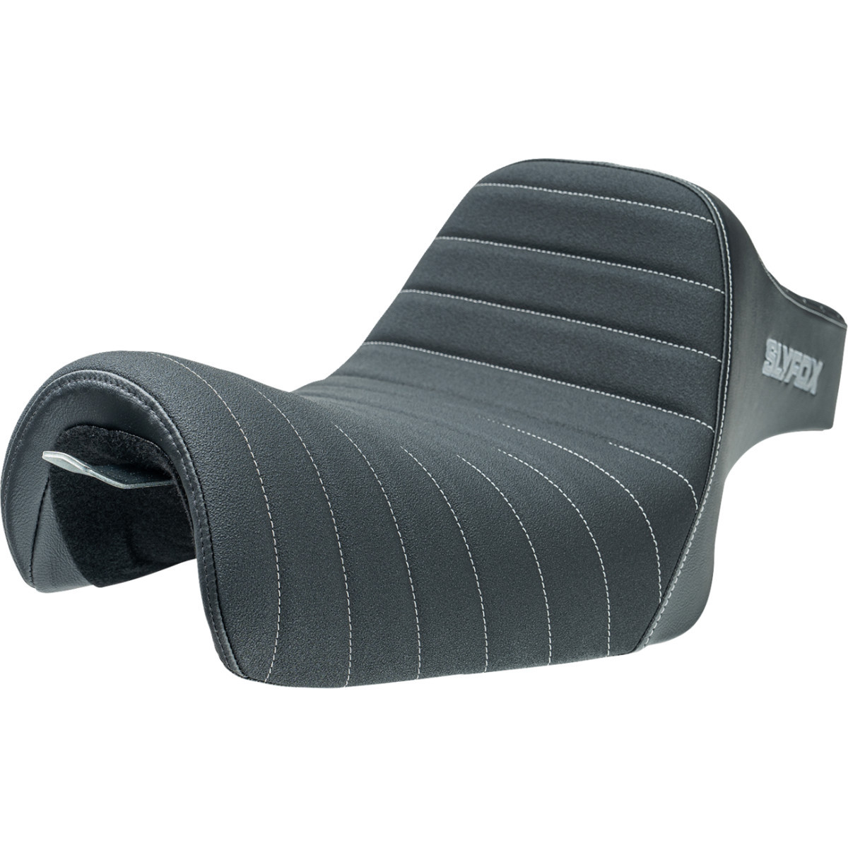 Slyfox #4709B-SlyFox - High Noon Seat - Vinyl - Classic Stitch - Silver Logo - Silver Stitch - XL '04-'22