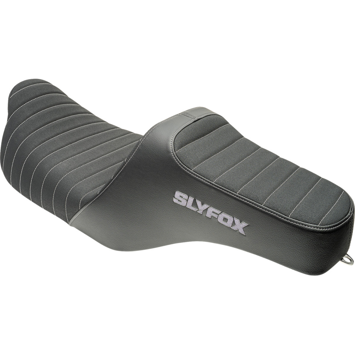 Slyfox #4710B-SlyFox - Highnoon Seat - Vinyl - Classic Stitch - Silver Logo - FLH/FLT '08-'24