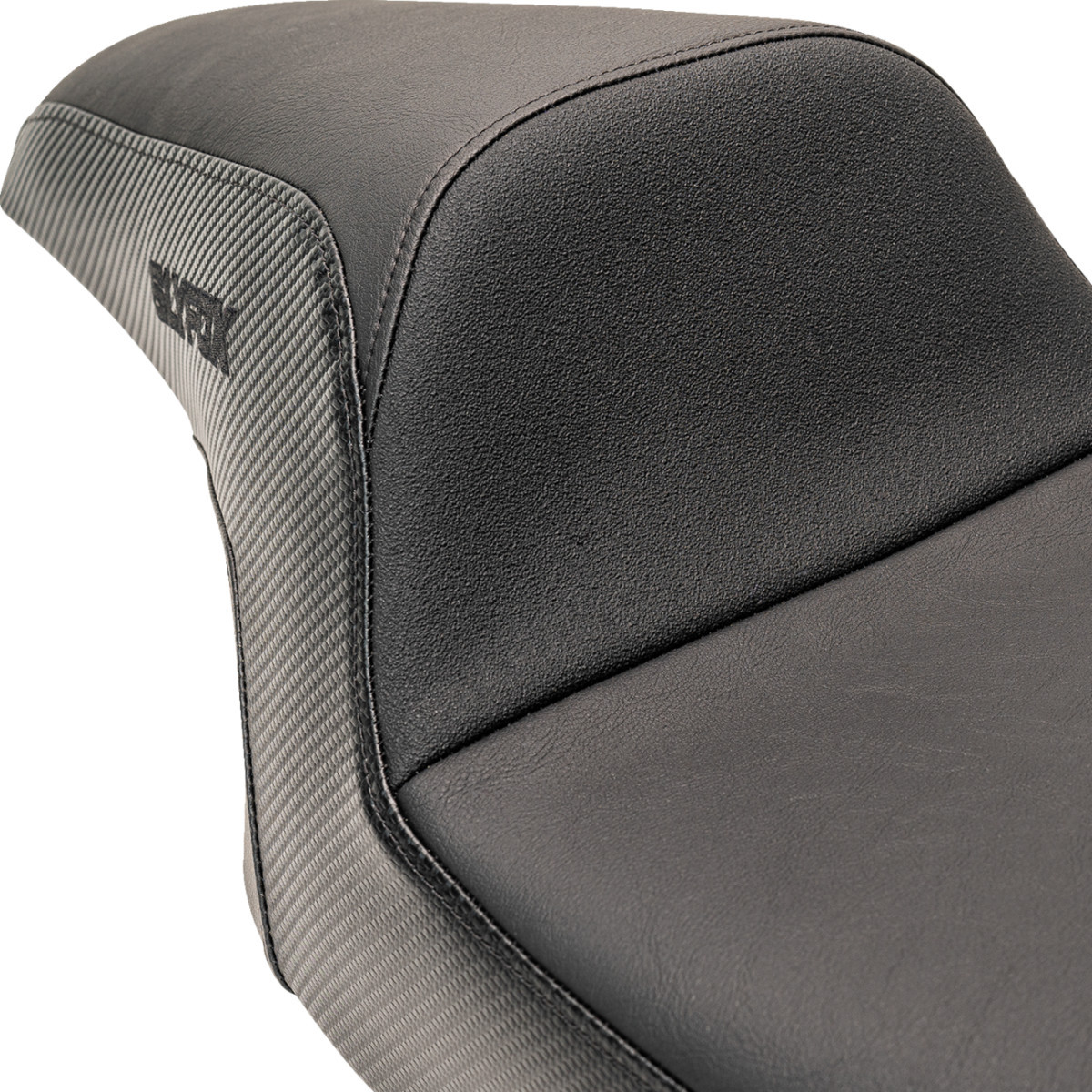 Slyfox #0801-1612 - Drifter Seat - Black Logo - Smooth Vinyl - Carbon Fiber - FL '97-'07