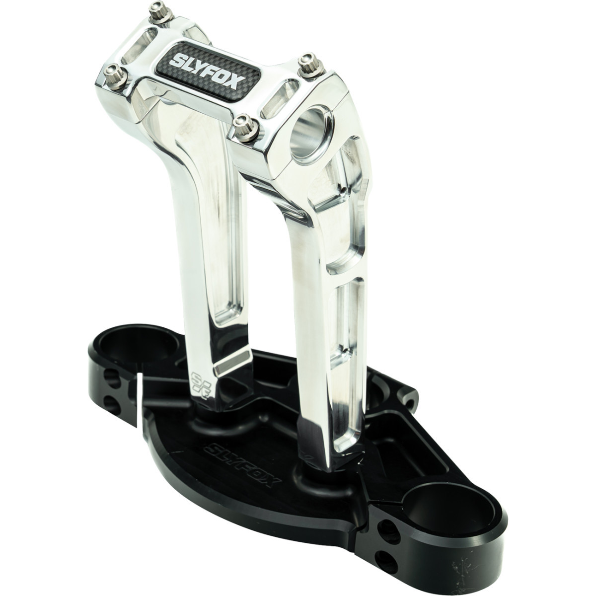 Slyfox #SF-1002-08-R - Handlebar Riser Kit - Pullback - 1" Clamping - 8" Rise - Raw