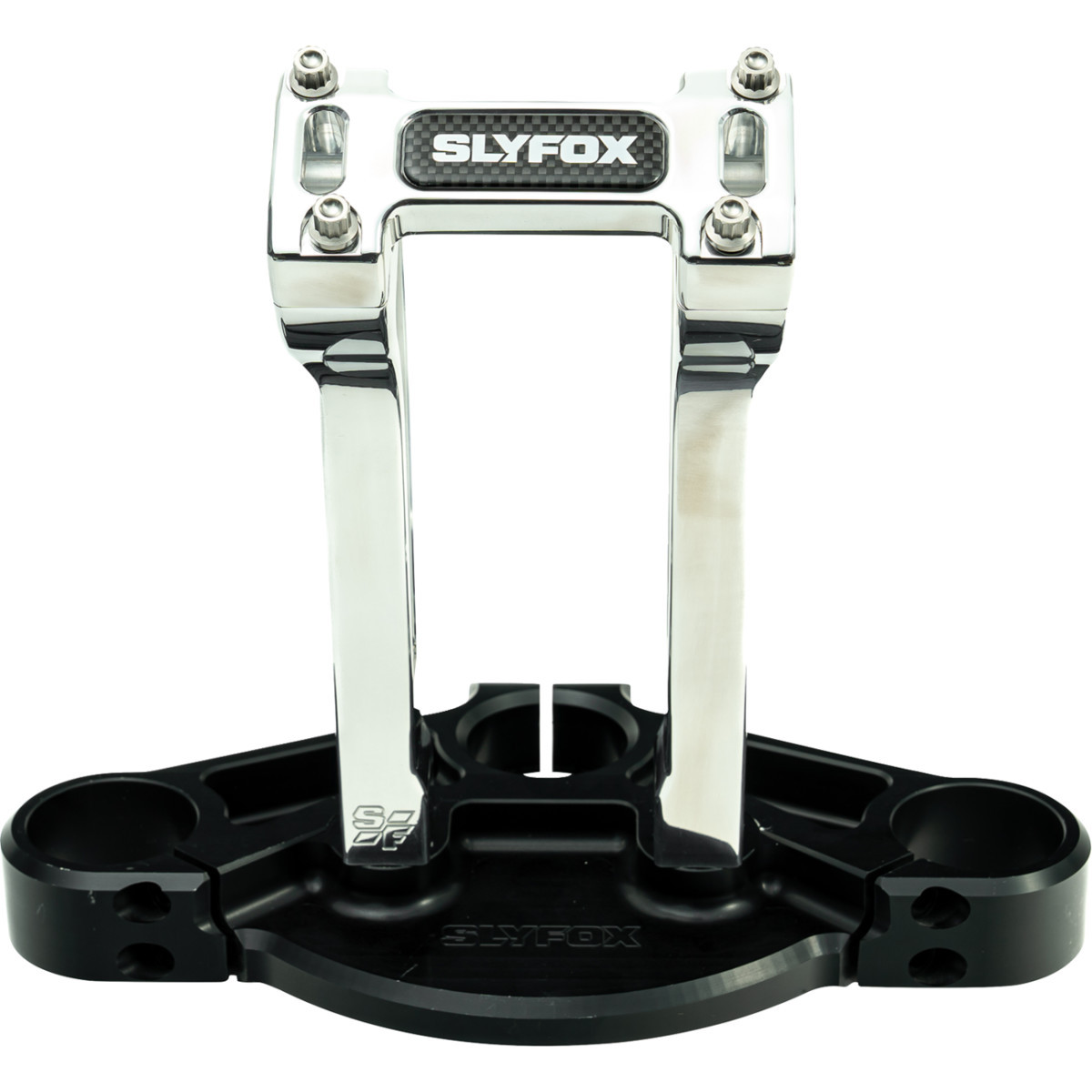 Slyfox #SF-1002-08-R - Handlebar Riser Kit - Pullback - 1" Clamping - 8" Rise - Raw