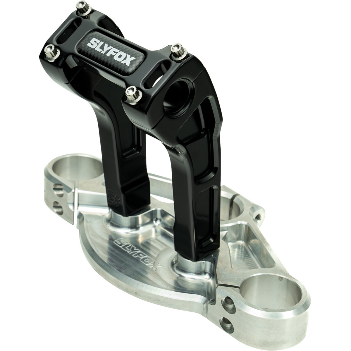 Slyfox #SF-1004-06-B - Handlebar Riser Kit - Pullback - 1-1/8" Clamping - 6" Rise - Black