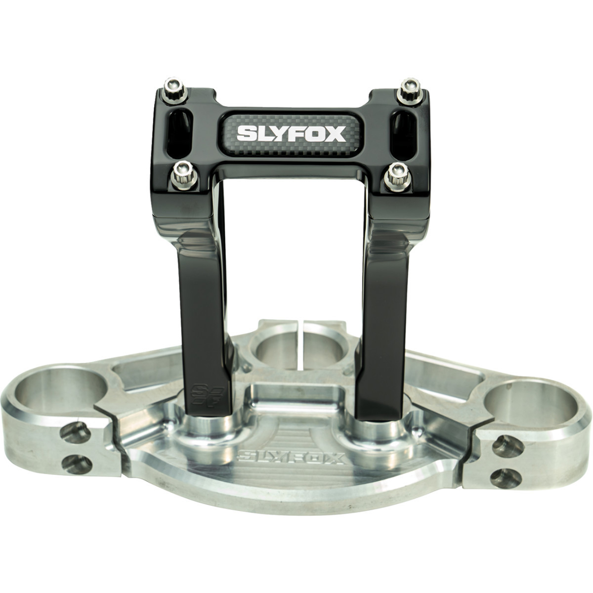 Slyfox #SF-1004-06-B - Handlebar Riser Kit - Pullback - 1-1/8" Clamping - 6" Rise - Black