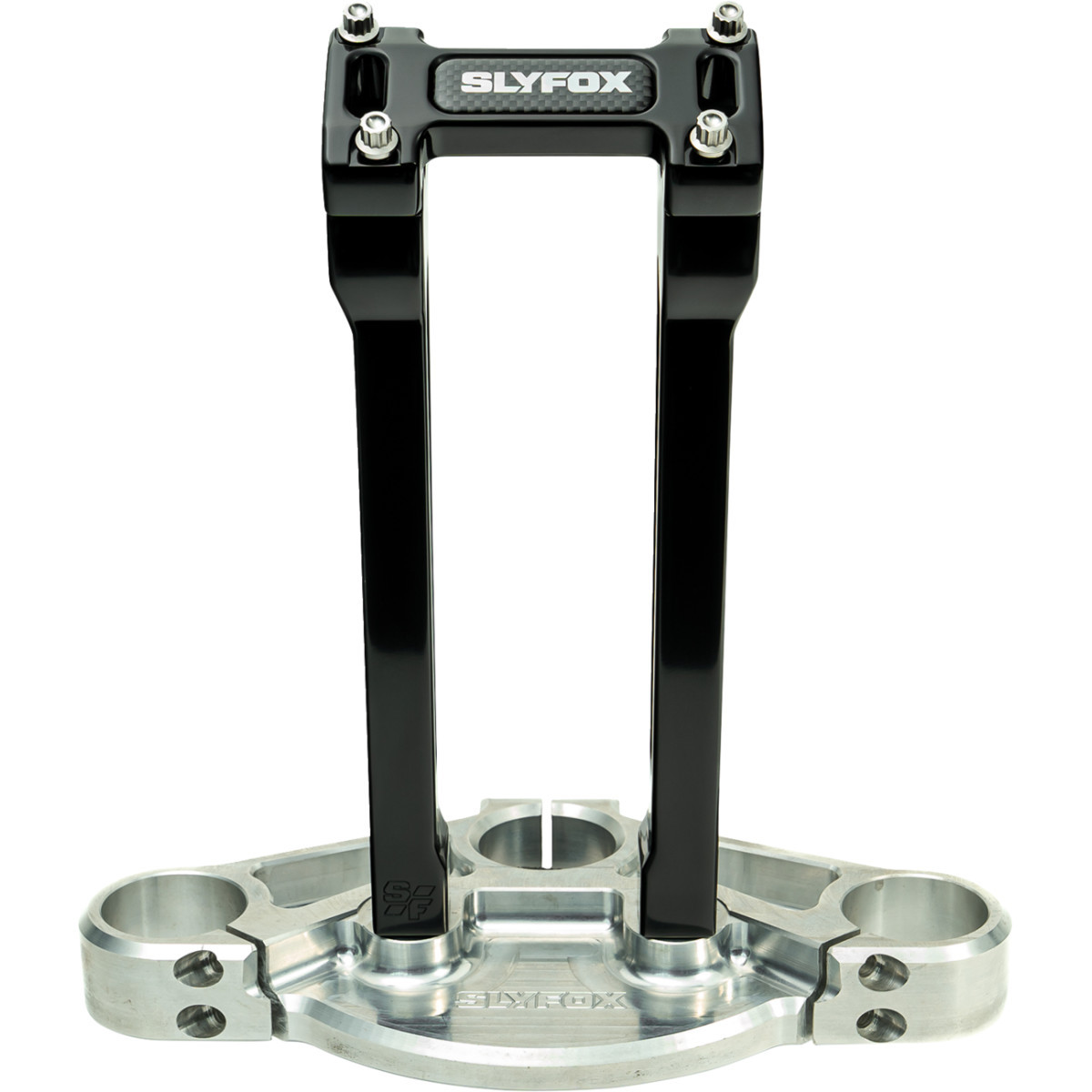 Slyfox #SF-1001-10-B - Handlebar Riser Kit - Straight - 1" Clamping - 10" Rise - Black