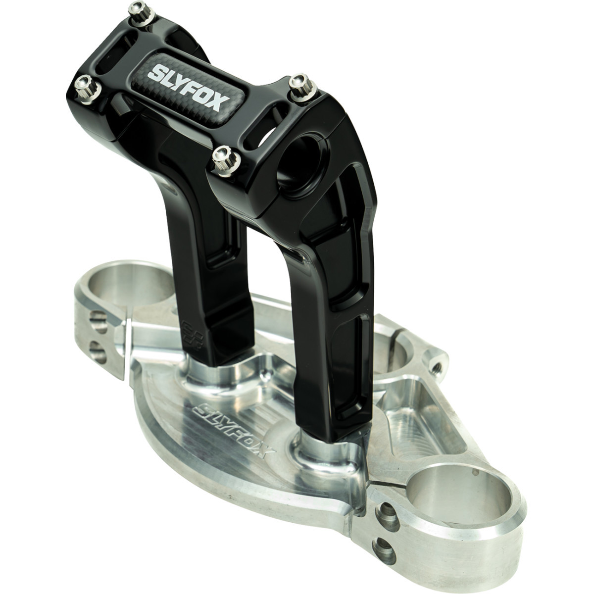 Slyfox #SF-1002-06-B - Handlebar Riser Kit - Pullback - 1" Clamping - 6" Rise - Black