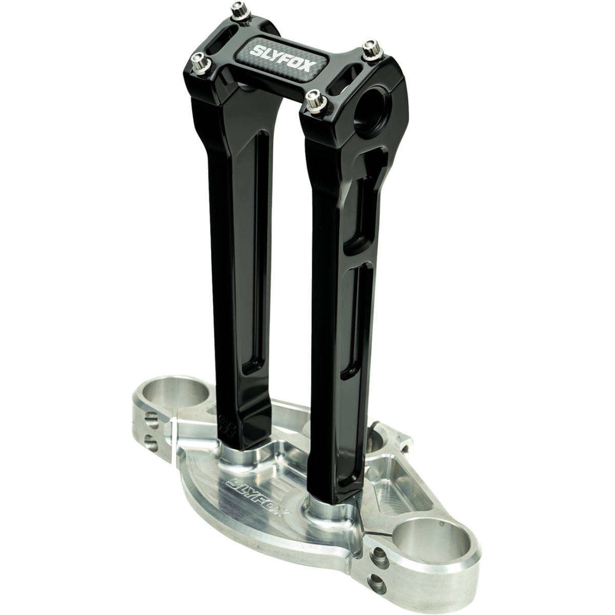 Slyfox #SF-1003-10-B - Handlebar Riser Kit - Straight - 1-1/8" Clamping - 10" Rise - Black