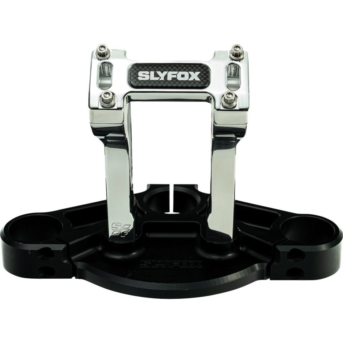 Slyfox #SF-1004-06-R - Handlebar Riser Kit - Pullback - 1-1/8" Clamping - 6" Rise - Raw