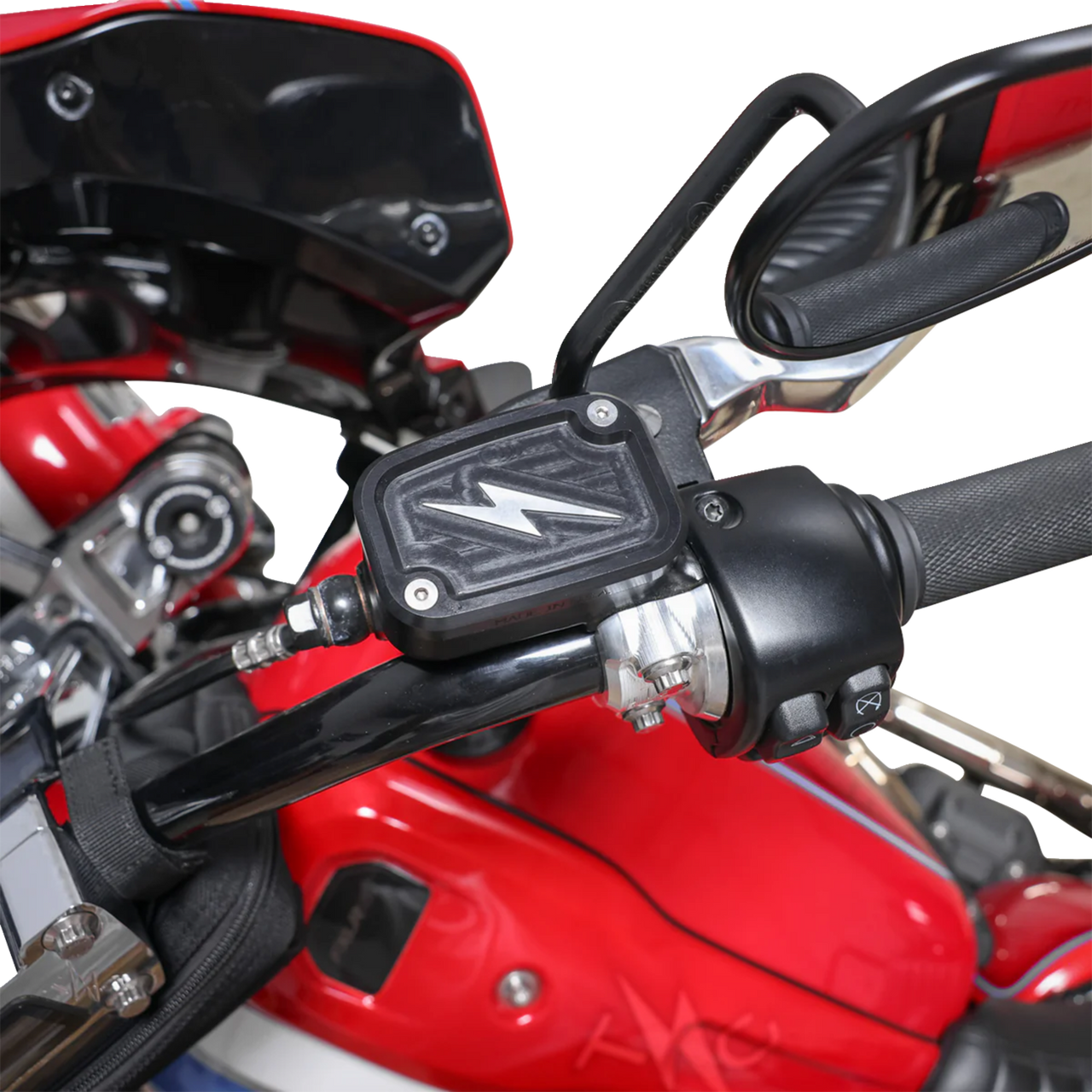 Thrashin #TSC-3176-4 - Master Cylinder Cover - Brake - Front - Black/Twice-Cut