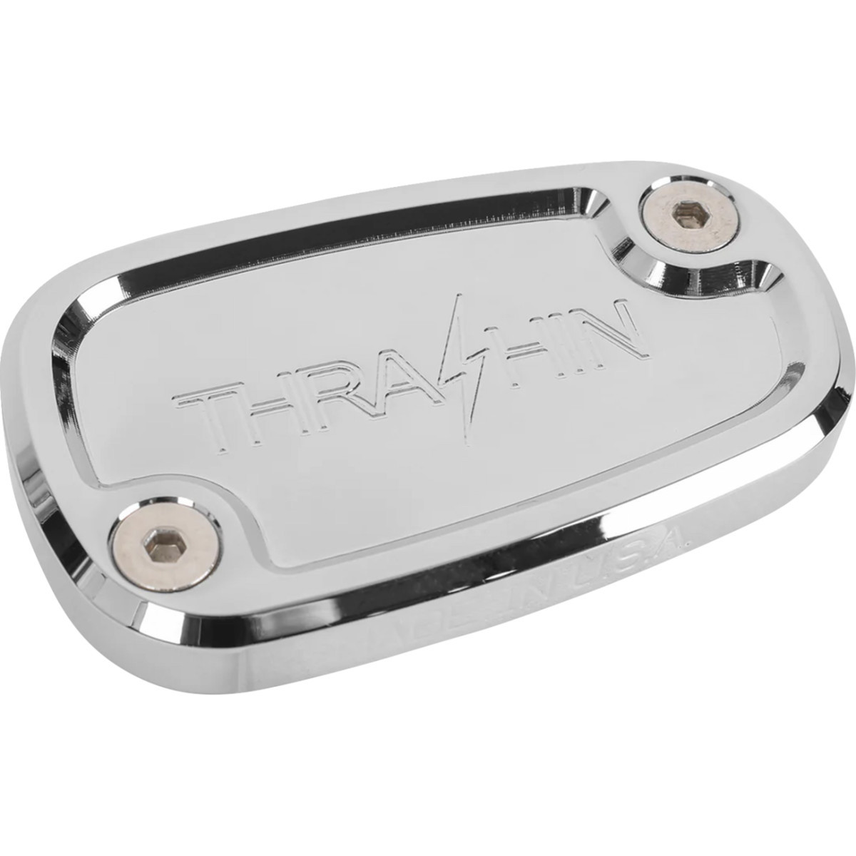 Thrashin Supply CO. #TSC-3177-3 - Brake Reservoir Cap - Rear - Chrome - '18+ Softail