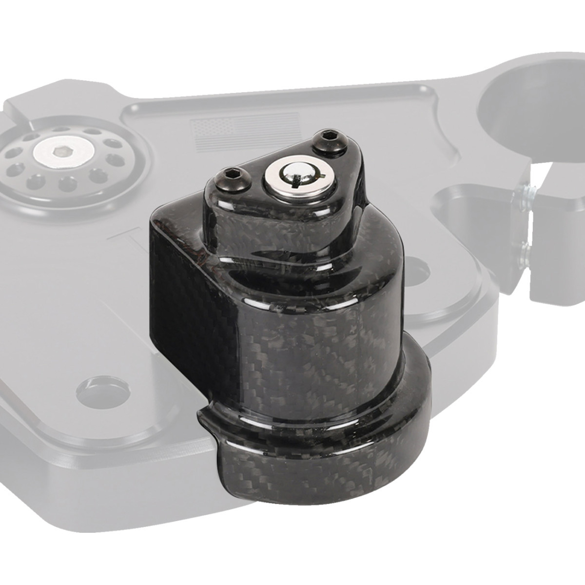 Thrashin Supply CO. #TSC-3033-0 - Cover Steering Lock - Gloss Weave Carbon Fiber