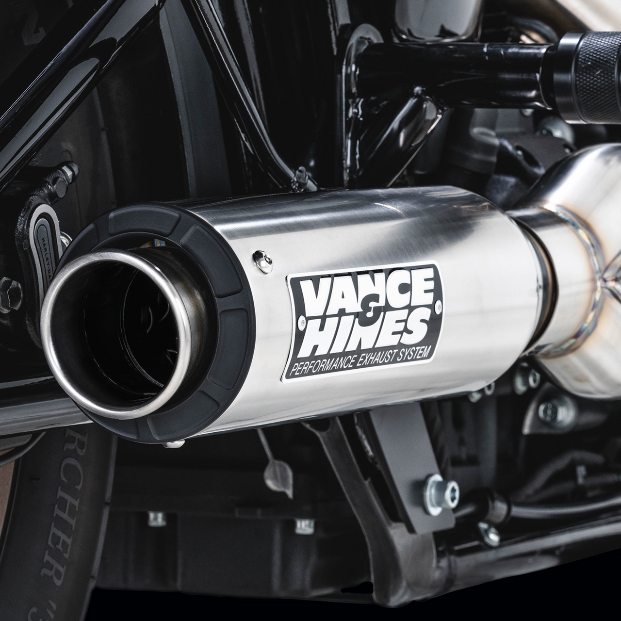 Vance & Hines #27337 - 2-into-1 Supersport Exhaust System - Brushed - Softail