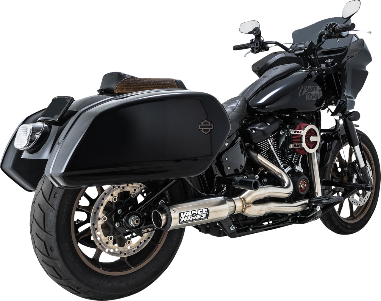 Vance & Hines #27337 - 2-into-1 Supersport Exhaust System - Brushed - Softail
