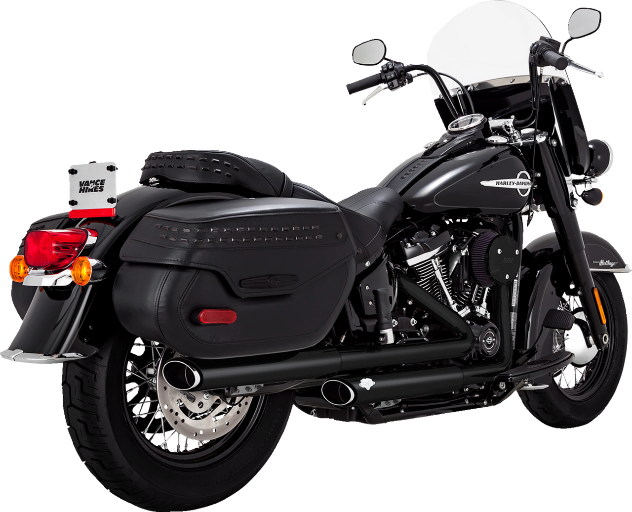 Vance & Hines #46379 - Twin Slash Slip-On Mufflers - PCX - Black