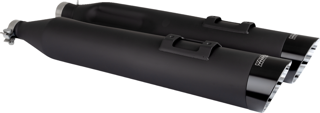 Vance & Hines #47960 - Razorback 450 Slip-On Mufflers - Black - M8 Bagger