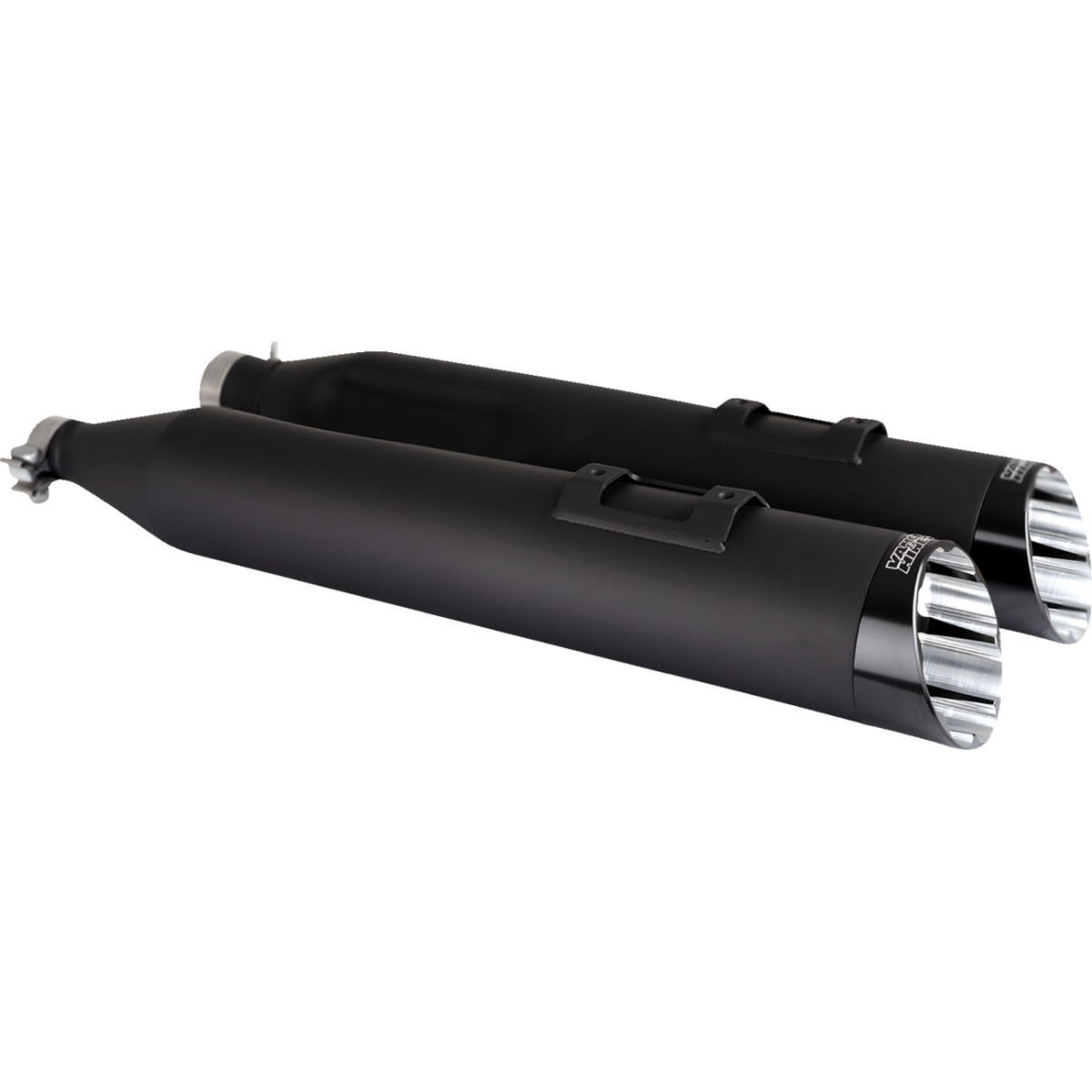 Vance & Hines #47960 - Razorback 450 Slip-On Mufflers - Black - M8 Bagger