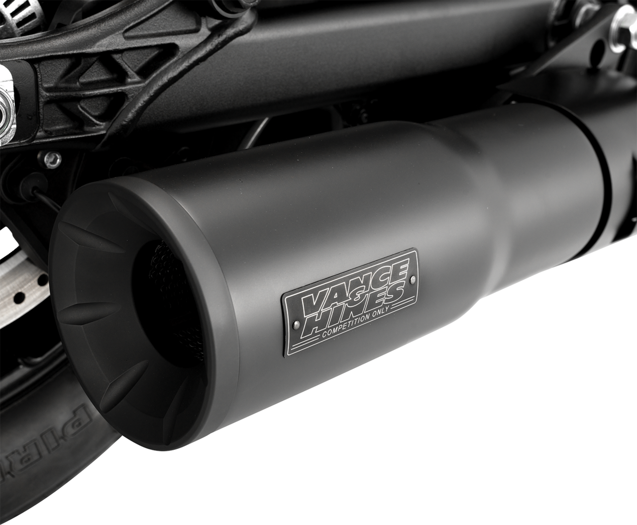 Vance & Hines #48627 - Hi-Output Slip-On Muffler - Black - Indian Scout/Bobber