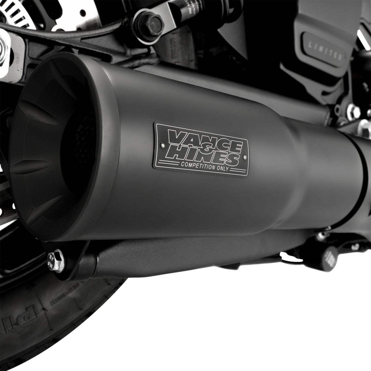 Vance & Hines #48627 - Hi-Output Slip-On Muffler - Black - Indian Scout/Bobber