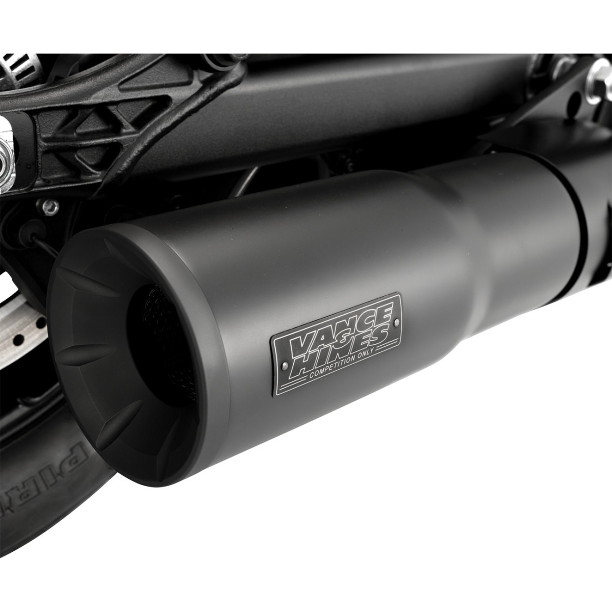Vance & Hines #48627 - Hi-Output Slip-On Muffler - Black - Indian Scout/Bobber