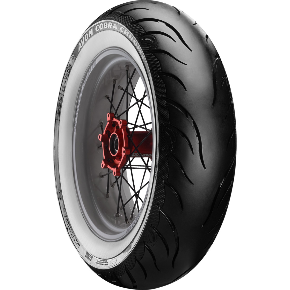 Avon #640577 - Tire - Cobra Chrome AV92 - Rear - MT90B16 - Wide Whitewall - 74H