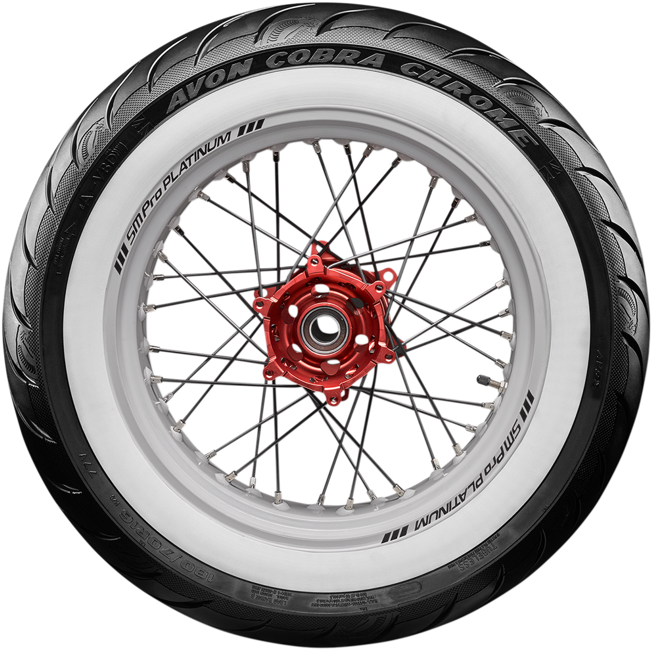 Tire - AV92 - MT90B16 - Wide Whitewall
