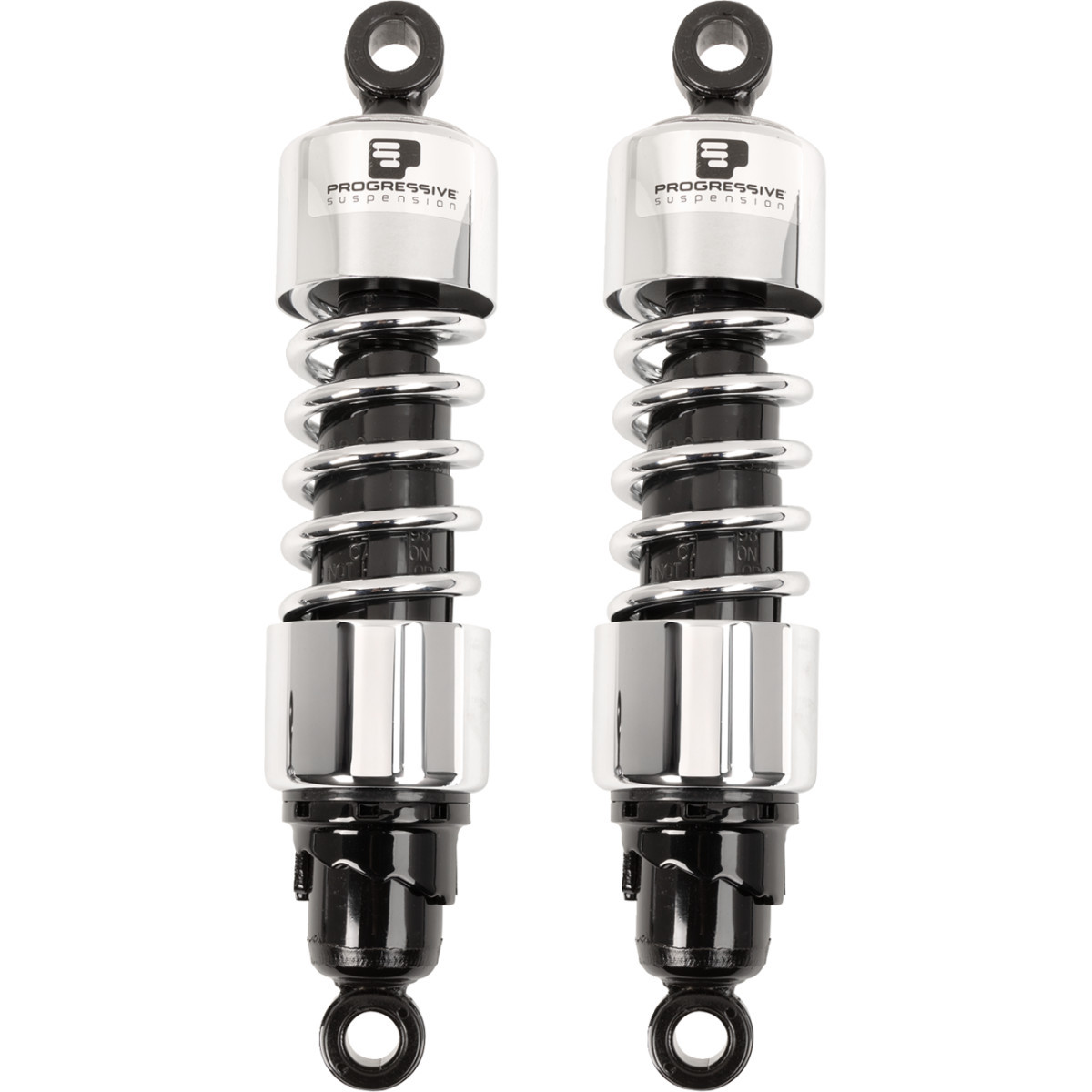 Progressive Suspension #412-4079C - 412 Series Shock - 12" - Standard - Chrome - FLH/T