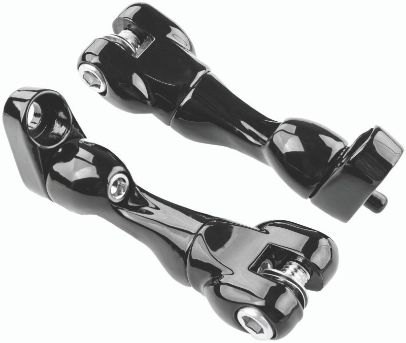 Kuryakyn #10187 - Adjustable Passenger Peg Mount 93 and Up Touring Gloss Black