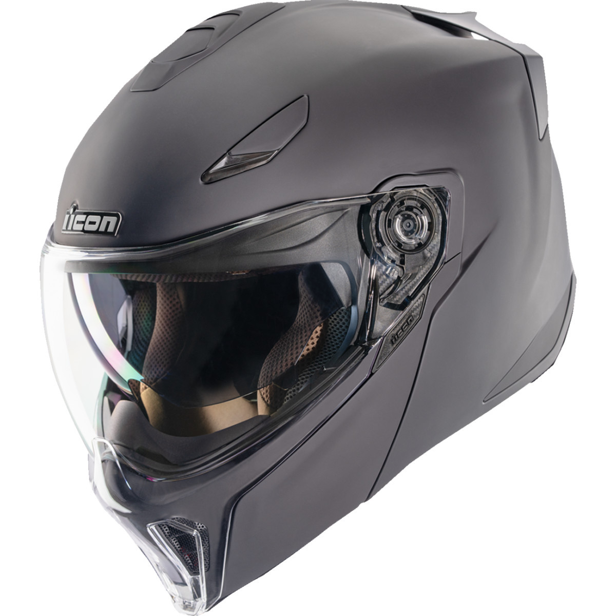 Icon - Threshold™ Modular Helmet - Solid - Matte Black - Medium