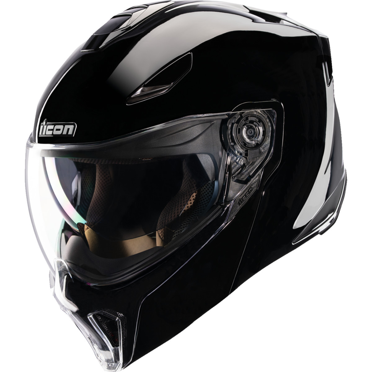 Icon - Threshold™ Modular Helmet - Solid - Gloss Black - Large
