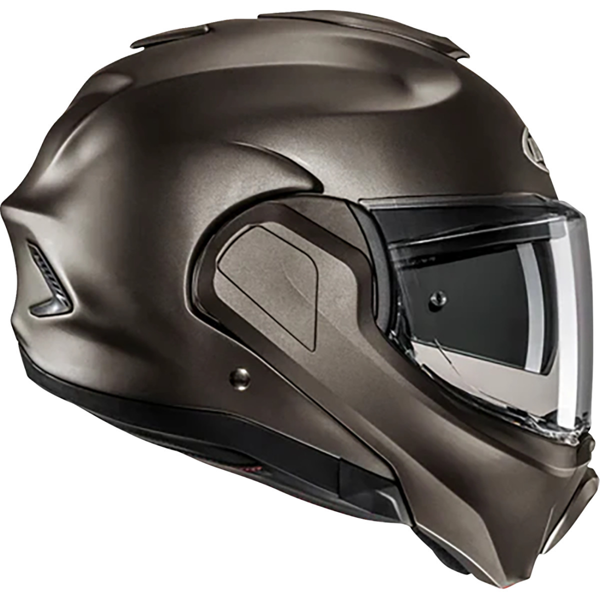 HJC #EH06NUS8SFTV - F100 Modular Helmet - Solid - Semi-Flat Titanium - 2XL
