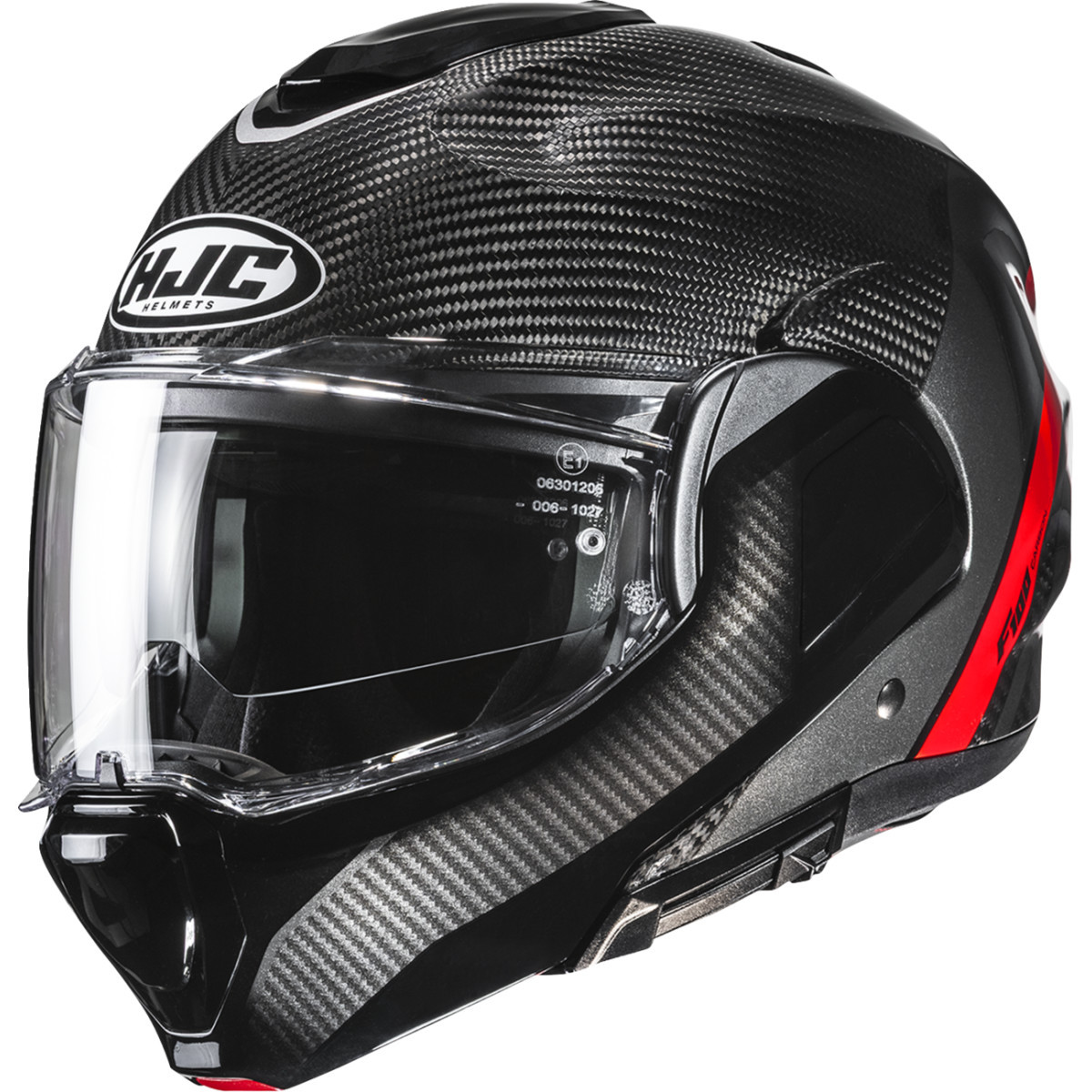 HJC #EB20NUS6001V - F100 Carbon Modular Helmet - Stan - MC1 - Large
