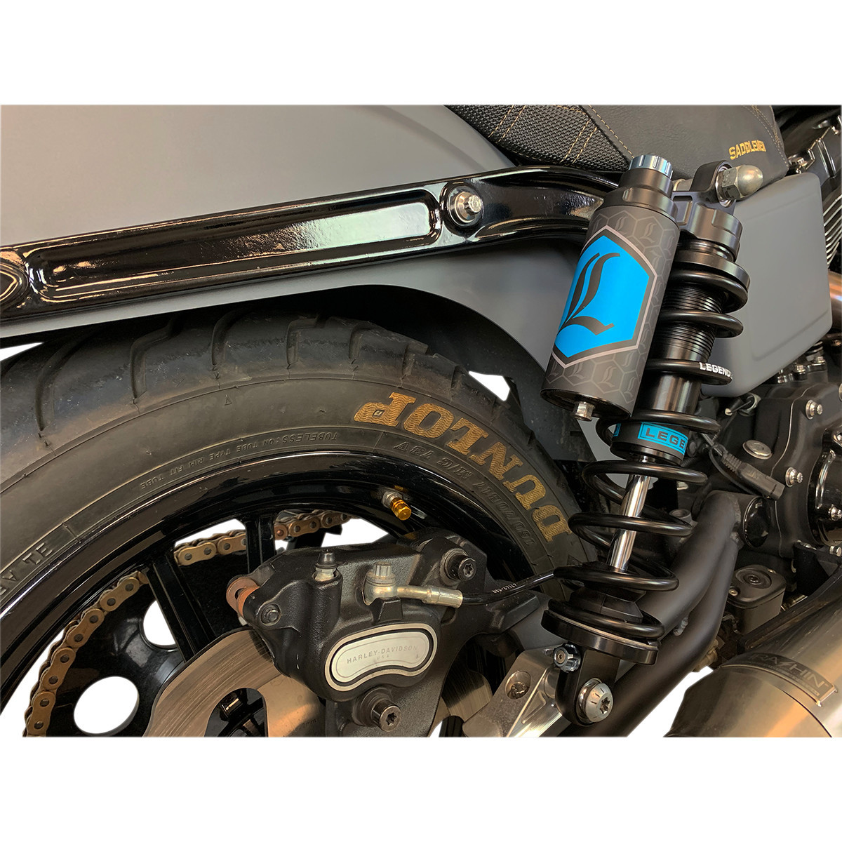Legend Suspension #1310-1890 - REVO ARC Piggyback Shocks - 13" - Standard - Black - '99-'17 Dyna