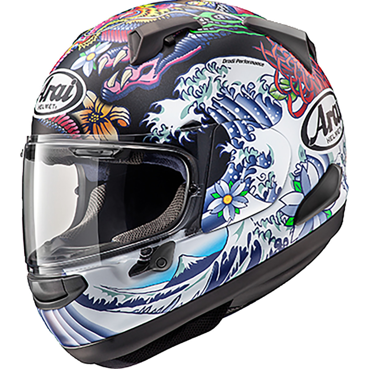 Arai Helmets #0101-17707 - Quantum-X Helmet - Oriental - Black Frost - Medium