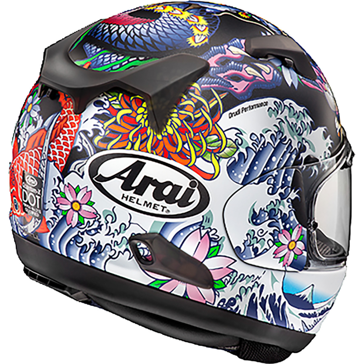Arai Helmets #0101-17708 - Quantum-X Helmet - Oriental - Black Frost - Large