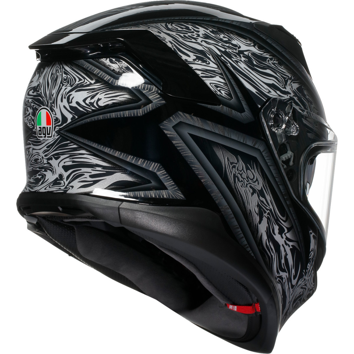 AGV #2118399004-010-S - K7 Helmet - Damascus - Black/Silver - Small