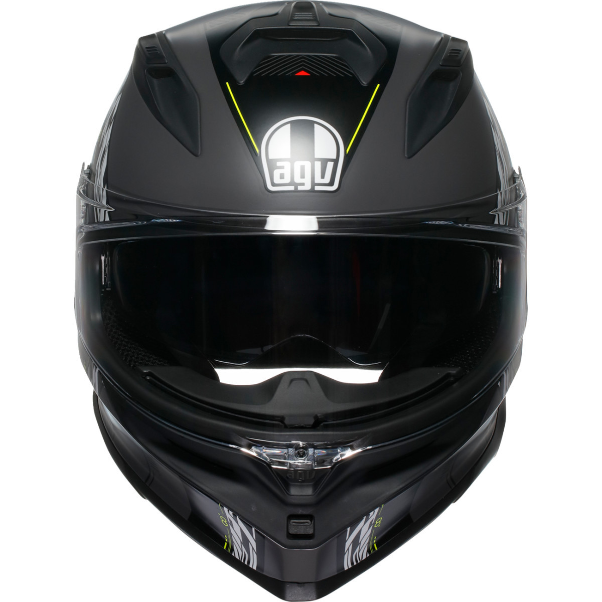 AGV #2118399004-007-M - K7 Helmet - Kyber - Matte Gray/Yellow Fluo - Medium