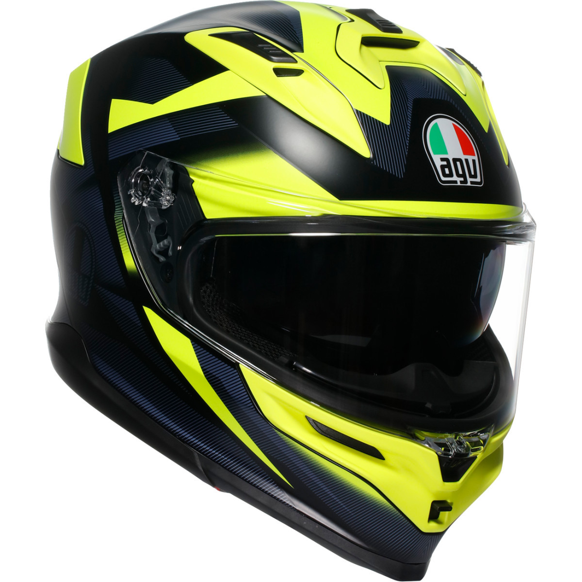 AGV #2118399004-006-M - K7 Helmet - Glimpse - Matte Black/Yellow Fluo - Medium
