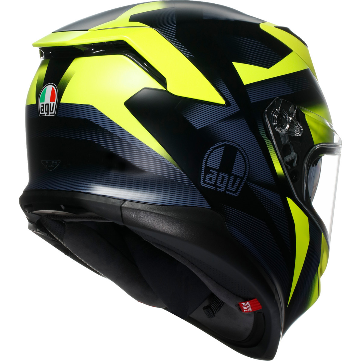 AGV #2118399004-006-L - K7 Helmet - Glimpse - Matte Black/Yellow Fluo - Large