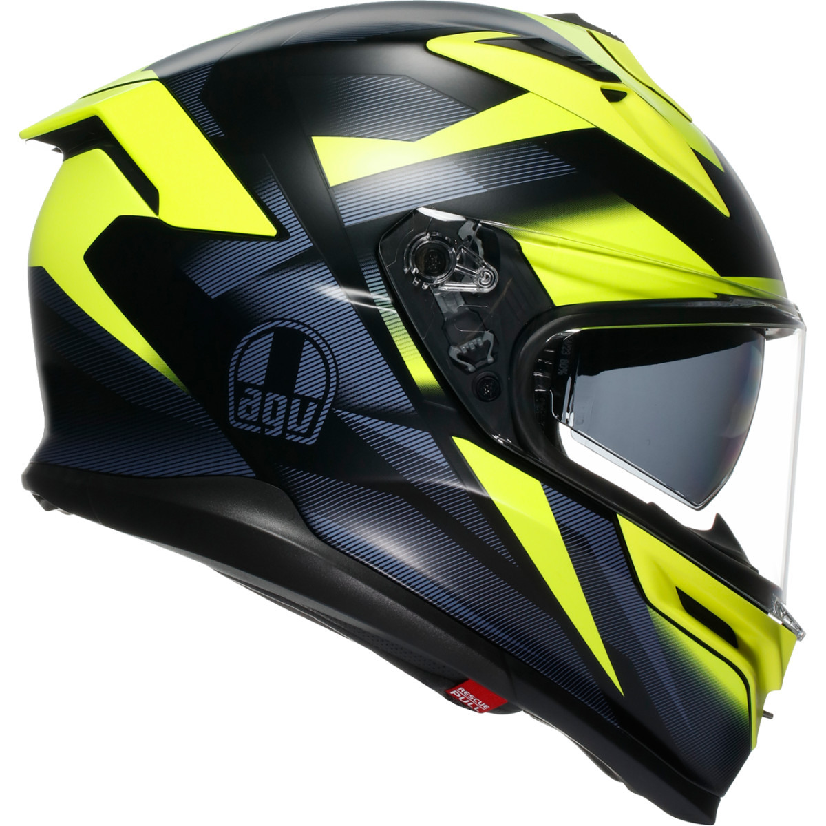 AGV #2118399004-006-XXL - K7 Helmet - Glimpse - Matte Black/Yellow Fluo - 2XL
