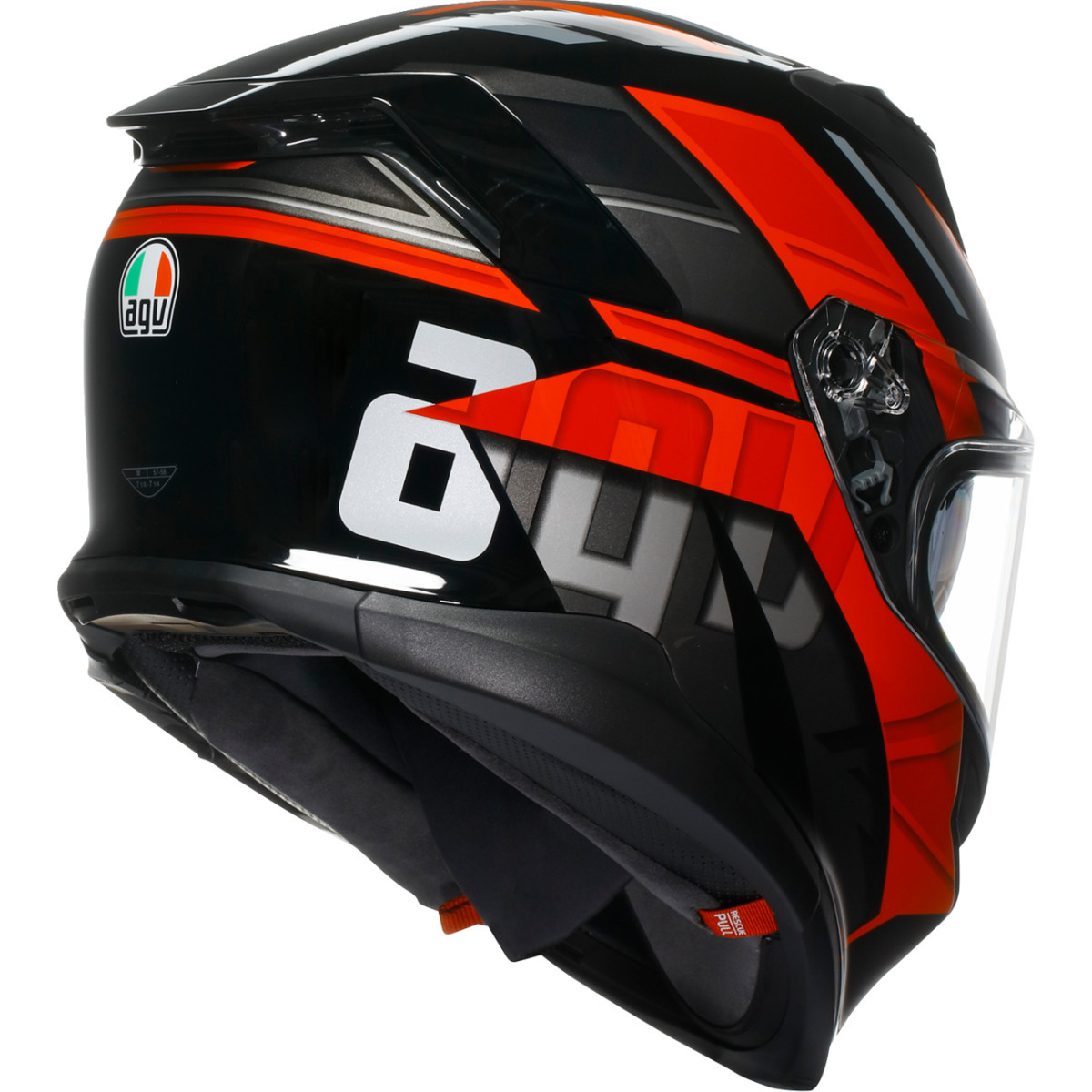 AGV #2118399004-009-XXL - K7 Helmet - Taurax - Black/Red - 2XL