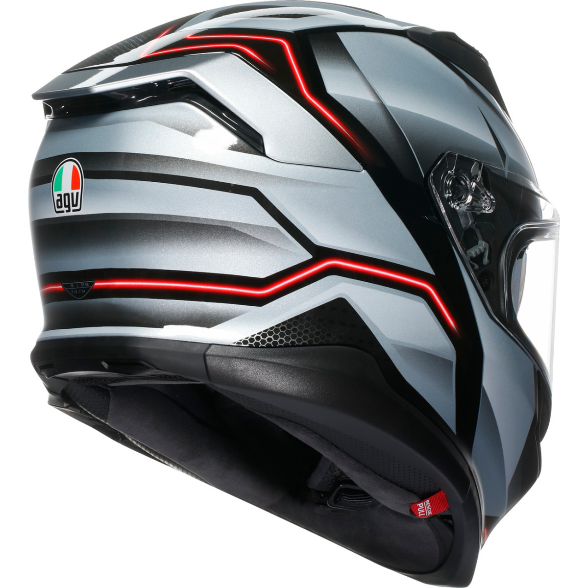 AGV #2118399004-005-S - K7 Helmet - Jaeger - Black/Silver - Small