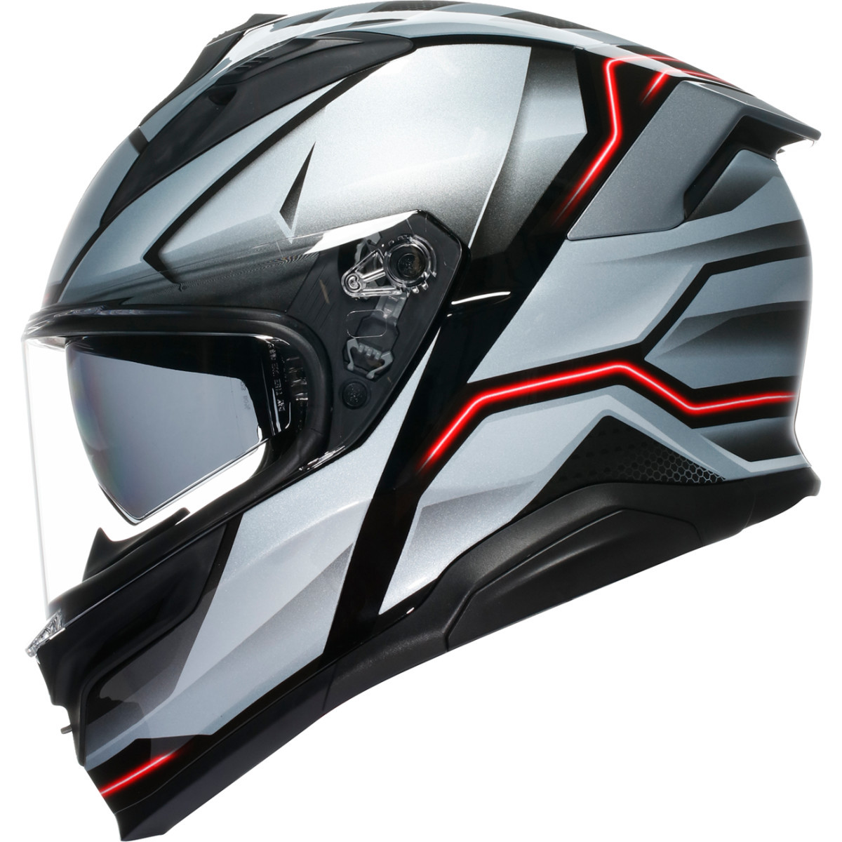 AGV #2118399004-005-L - K7 Helmet - Jaeger - Black/Silver - Large