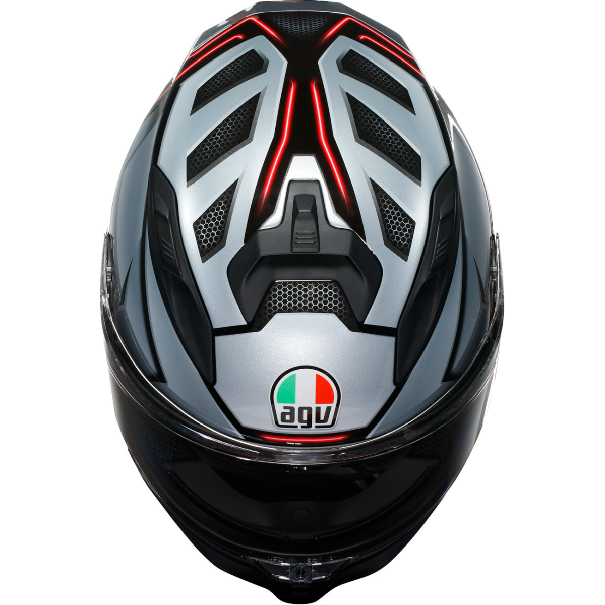 AGV #2118399004-005-XL - K7 Helmet - Jaeger - Black/Silver - XL