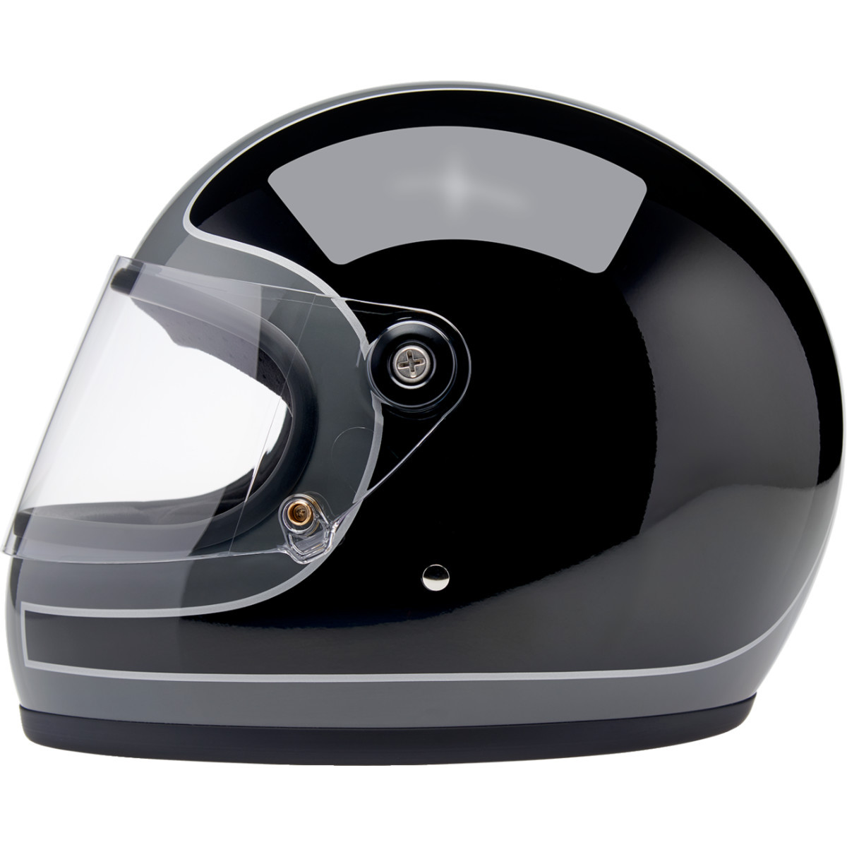 Biltwell #1003-562-504 - Gringo S Helmet - Tracker - Gloss Storm Gray/Black - Large